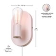 thumbnail image 4 of Kiel 1-Light Matte Pink Plug-In or Hardwire Wall Sconce, 91002313, 4 of 7