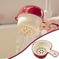 thumbnail image 2 of Cozival Cute Double Layer Colander Strainer Bowl, Detachable Small Plastic Fruit Vegetable Washing Basket with Handle and Hanging Hole, BPA Free Food Grade Berry Strainer for Kitchen（Multicolor）, 2 of 5