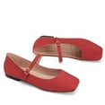 thumbnail image 4 of CHICVOMEY Flats for Women Mary Jane Flats Square Toe Comfort Ballet Flats with Memory Foam Insole Dressy Flats Shoes Wide Feet Friendly, 4 of 6