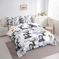 thumbnail image 3 of Manfei Horror Gothic Skull 7pcs Bedding Comforter Set,Black Spider Webs Queen Bedding Sets,Spooky Halloween Queen Sheet Sets For Teens,Microfiber Bedroom Decor Reversible, 3 of 8