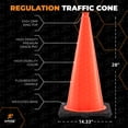 thumbnail image 3 of Xpose Safety 28 Inch Orange Traffic Cones, 24 PACK - Multipurpose PVC Plastic Safety Cone for Parking, Soccer, Caution, Kids and Construction, 3 of 7