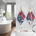 thumbnail image 6 of SKYSONIC Towels 2 Pack, Vintage Red White Floral Print for Bathroom Kitchen Travel 16×28 inch, Cotton Bath Towels Lightweight Quickdry for Bathroom Ktichen Travel SPA Gym, 6 of 7