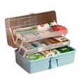 thumbnail image 1 of Cateissary Caja de medicamentos multifuncional, solución de almacenamiento versátil para suministros médicos, caja de Almacenamiento Simple Almacenamiento y organización del hogar azul, 1 of 6