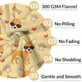 thumbnail image 4 of Chihuahua Blanket Gifts - 40x50 Inches Cute Throw Blanket for Kids & Adults - Light Orange Soft Fuzzy Blankets for Couch, Sofa, 4 of 6