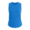 thumbnail image 2 of WDDDD Women‘s Workout Tank Tops Sleeveless Racerback Quick Dry Athletic Shirts Blue XXL, 2 of 6