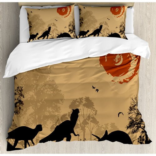 Ambesonne Dinosaur Duvet Cover Set Walmart Com
