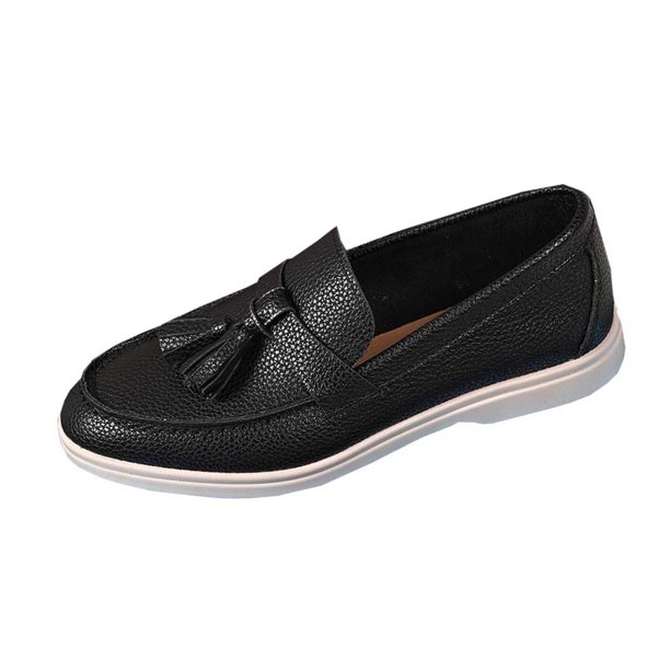 Zapatos Casuales de las Mujeres Versátiles Suaves Vendidos con Detalle de Borla Zapatos Planos de las Mujeres de las Mochilas de Moda