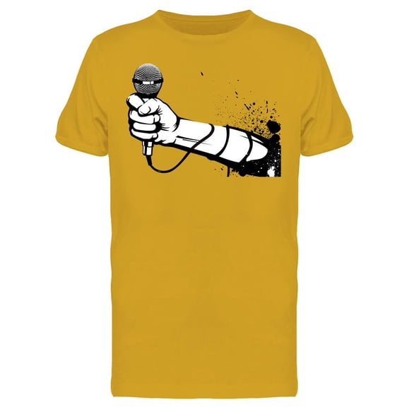 Microphone Design T-Shirt Men -Image by Shutterstock, Male XX-Large