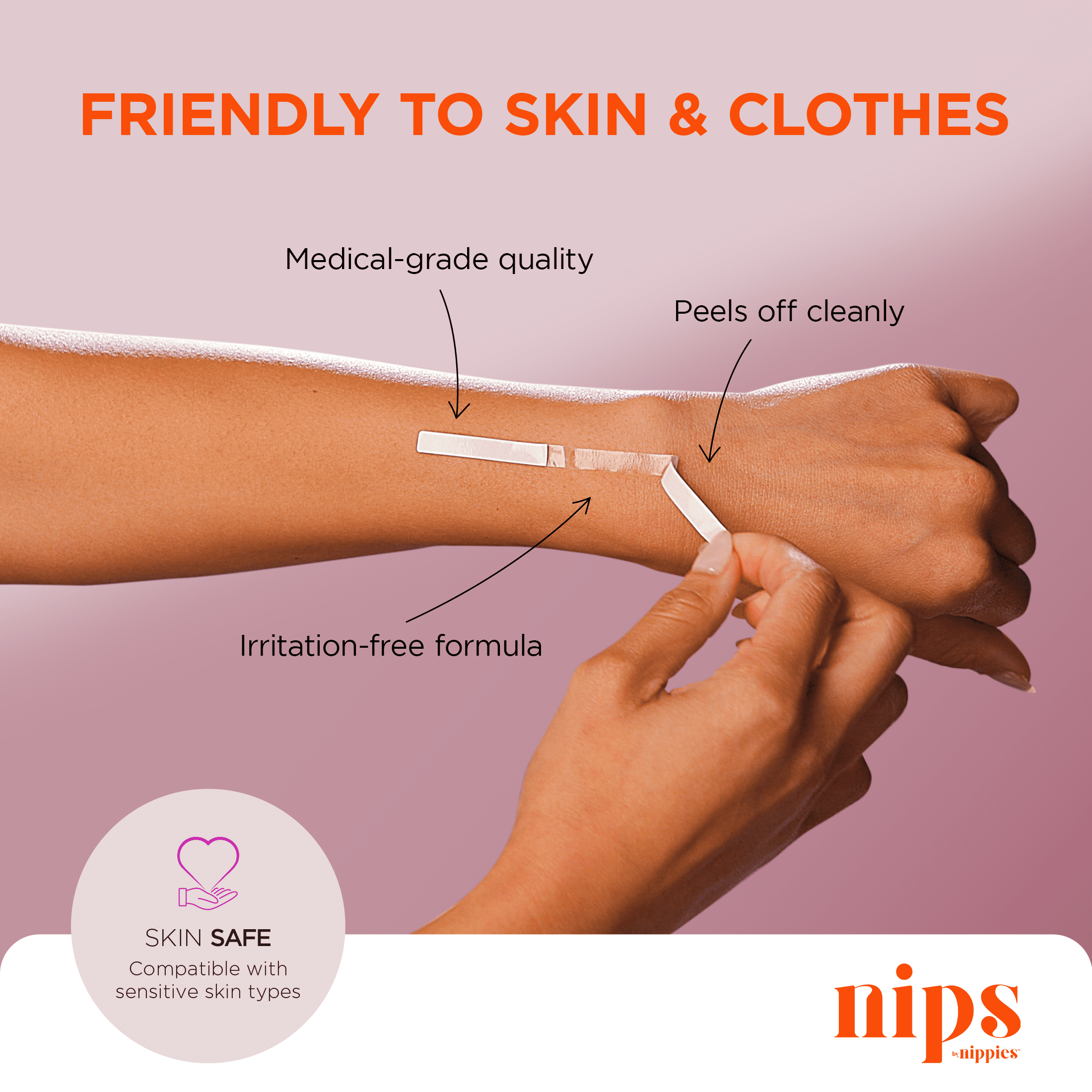 Nips by Nippies Women's Double-Stick Invisible Stylin' Tape for Clothing and Body