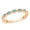 Blue Topaz, variant on Collection Round Garnet 11 Stone Stackable Wave Band Ring for Women (Color Red, Clarity Moderately Included) in 18K Rose Gold, Size 4