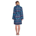 thumbnail image 2 of Ashford & Brooks Women's Sweater Fleece Printed Lounge Robe - Fairisle Moose Aqua, 2 of 3