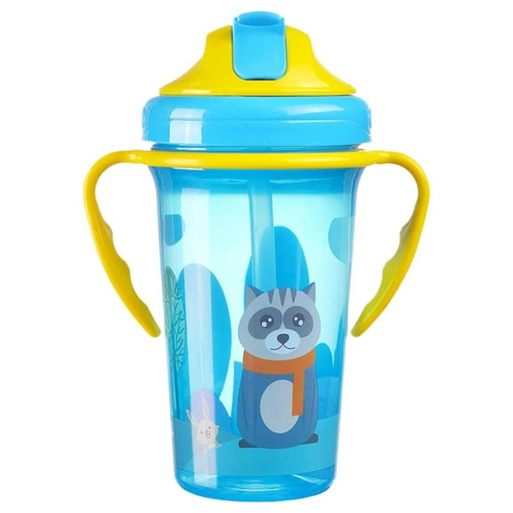 Children'S Training Cup Blue, Spring Park Double Handle Kids Water Bottle with Lid for Toddler Kids