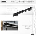 thumbnail image 7 of Retractable Awning 10x8 ft Dark Gray UV Protection Sunshade Shelter for Deck Balcony Yard Easy Setup Durable, 7 of 7