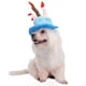 thumbnail image 1 of BRIGHTFUFU Adorable sombrero de fiesta de feliz cumpleaños para mascota, gato, perro, con pastel y 5 velas coloridas, accesorio para disfraz de Cosplay, tocado (azul), 1 of 8