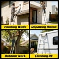 thumbnail image 5 of HBTower 8.5FT Aluminum Telescoping Ladder, 330LBS Heavy Duty Capacity, Multi-Purpose Collapsible Extension Ladder for Home, RV, Outdoor, 5 of 9