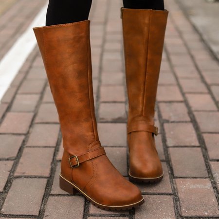

Csengfiy Zipper Warm Vintage Leather Women Keep Toe Boots Boots Round Shoes Heel women s boots