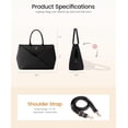 thumbnail image 5 of LOVEVOOK Laptop Tote Bag for Women with Large Cup Holder, 15.6 Inch PU Leather Work Bag Teacher Tote Bag, Waterproof Computer Bags Business Office Briefcase Handbag, 5 of 6