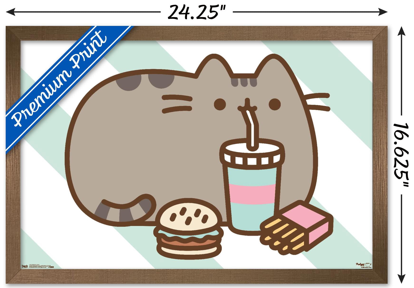Pusheen - Food Wall Poster, 14.725" x 22.375", Framed