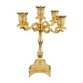 thumbnail image 3 of Dualoai 5 Arm Candelabra Candle Stand Tapered Candle Holder Centerpiece Candlestick Holder Table Candelabrum for Kitchen Counter Home Gold, 3 of 9