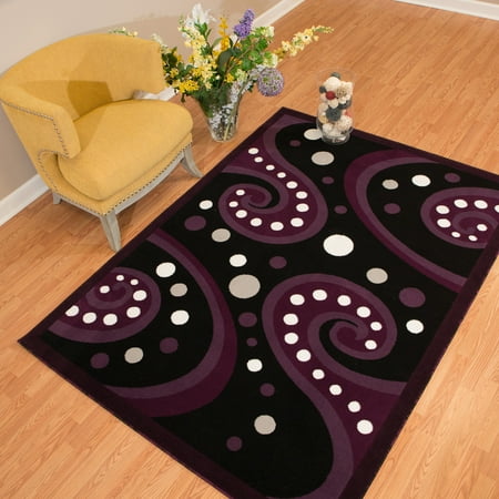 - United Weavers Brasserie Espresso Swirl Plum Woven Olefin Area Rug or Runner