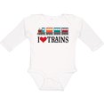 thumbnail image 3 of Inktastic I Love Trains Boys or Girls Long Sleeve Baby Bodysuit, 3 of 5