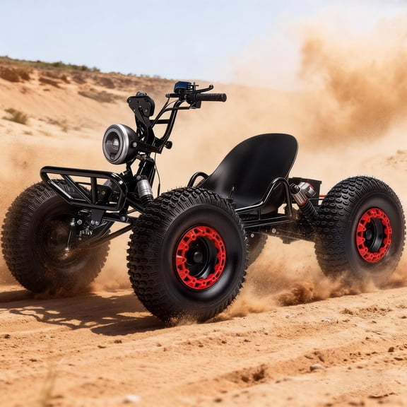 STICCIO Electric Go Kart, 1500W 25 MPH Off-Road Buggy, 3-Speed Limit Shaft Drive for Teens Adults