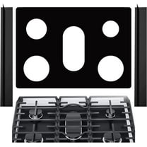 Stove Cover, Stove Covers Reusable Gas Range Protectors, 0.3mm Reusable Gas Stove Burner Covers with 2Pcs Silicone Stove Counter Gap Cover Long & Wide Gap Filler(Black)