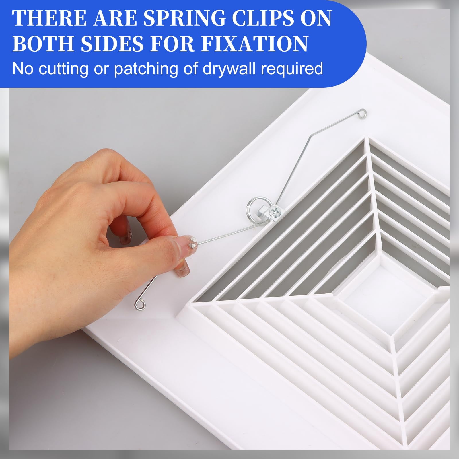 Vent Cover 9 x 9 Inch Plastic Replacement Grille for Square Ventilation