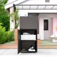 thumbnail image 6 of Outsunny Outdoor Towel Rack for Pool w/ Drawer & Cabinet, Dark Brown, 6 of 9