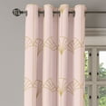 thumbnail image 2 of Ambesonne Art Deco Grommet Curtain, Blush Simple Vintage Motif, 50"x63", Blush and Sand Brown, 2 of 5