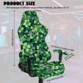 thumbnail image 5 of SCRAWLGOD St. Patrick's Day Four Leaf Clover Pattern Green Pattern Gaming Chair Cover with Armrest Cover, Soft Chair Seat Slipcover for Roating Chairs Reclining Computer Chair Protectors Set of 4, 5 of 7
