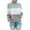 Blue, variant on Babysbule Sweaters for Women Fall Winter Women Knit Color Matching Round Neck Loose Casual Sweater Tops
