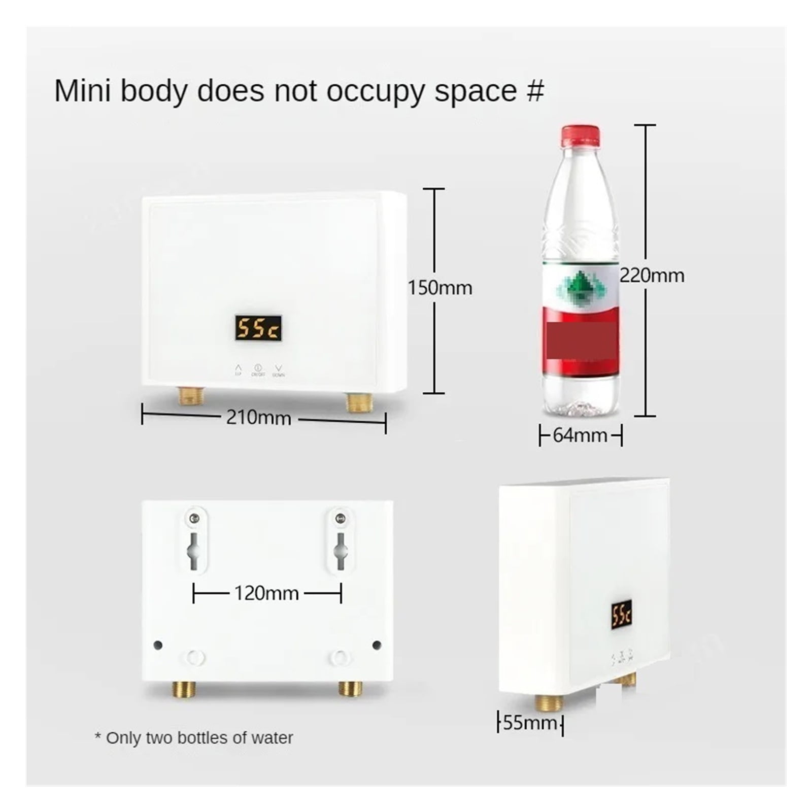 Tankless Instant Electric Water Heater With Touch Panel Remote Control For Kitchen Bathroom Accessory ,Energy Saving