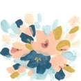 thumbnail image 2 of Vess, June Erica 20x20 White Modern Wood Framed Museum Art Print Titled - Drybrush Bouquet II, 2 of 4