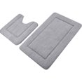 thumbnail image 1 of Pauwer Bath Mats Set 2 Piece, Non Slip Bath Rugs, Absorbent Bath Mats for Bathroom, Microfiber Bath Rug Set with U-Shaped Toilet Rug for Bathroom, Tub, Shower, 1 of 7