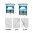 thumbnail image 5 of Blue Ocean Swag Kitchen Curtains Sets for Windows 24 Inch Length, Summer Beach Sky Waves Sandy Underwater Short Window Curtain Panels Swags Valances and Tiers 3 Piece Set for Cafe/Dining Room, 5 of 5