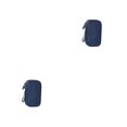 thumbnail image 1 of Cateissary Bolsa organizadora de viaje, bolsa de doble capa a prueba de polvo, estuche de transporte con cremallera, bolsas portátiles para banco Azul oscuro 2piezas, 1 of 6