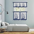 thumbnail image 5 of Nautical Sailboat Kitchen Curtains Sets for Windows 24 Inch Length, Navy Blue Ocean Seagull Waves Ship Rod Pocket Window Treatments Tier Curtains and Valances Set for Bedroom/Bathroom, 5 of 8