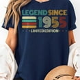 thumbnail image 2 of 70 Years Old Legend Since 1955 70th Birthday T-Shirt, Men's And Women's Graphic Tee 100% Cotton by TBun, Full Sizes S-5XL, 2 of 5