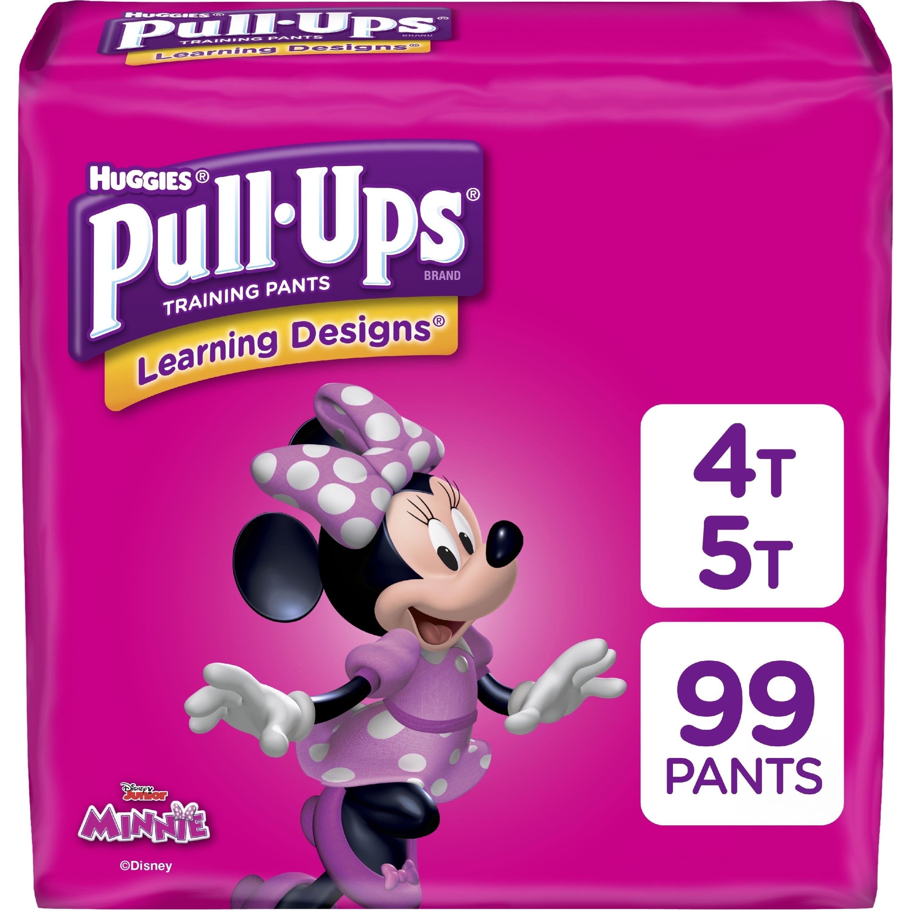 PullUps Learning Designs Girls' Training Pants, 4T5T, 99 Ct, One