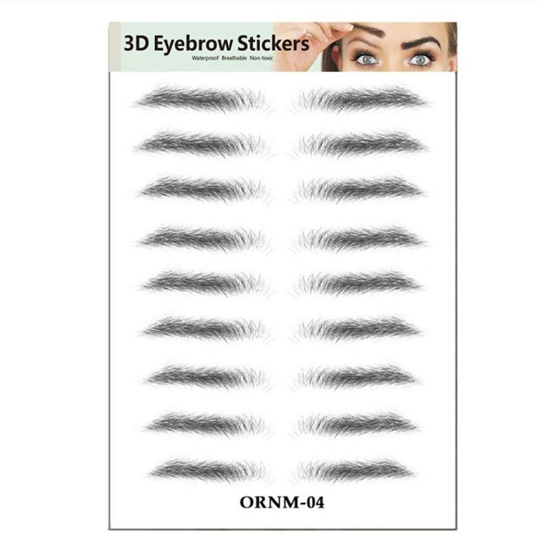 3d Hair Like Eyebrows Makeup Waterproof Lasting Eyebrow Tattoo Sticker Water Based Brow Stickers Walmart Com Walmart Com