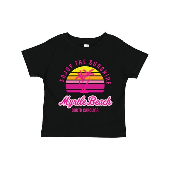 Inktastic Summer Enjoy the Sunshine Myrtle Beach South Carolina Pink Boys or Girls Toddler T-Shirt