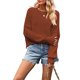 thumbnail image 1 of Suéter de Mujer de Otoño, Cuello Redondo, Tipo Murciélago, Estilo Pullover Rojo Óxido M, 1 of 7