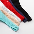 thumbnail image 4 of Yaoyar Mens Ice Silk Thong Summer Underwear Sheer U Pouch Design Low Rise Athletic Lightweight Fabric for Sport Active Wear Briefs,Red,L, 4 of 8