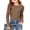 Coffee #061, variant on Girls Long Sleeve Shirts Crewneck Ruched Side Slim Fit Tops Ribbed Knit Casual Tee Shirt for Kids Brown 170