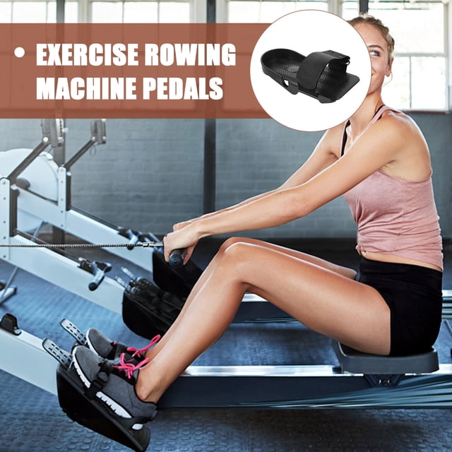 TABLZONE 1Pair Anti Skid Rowing Machine Pedals Adjustable for Home Fitness and Cardio Training