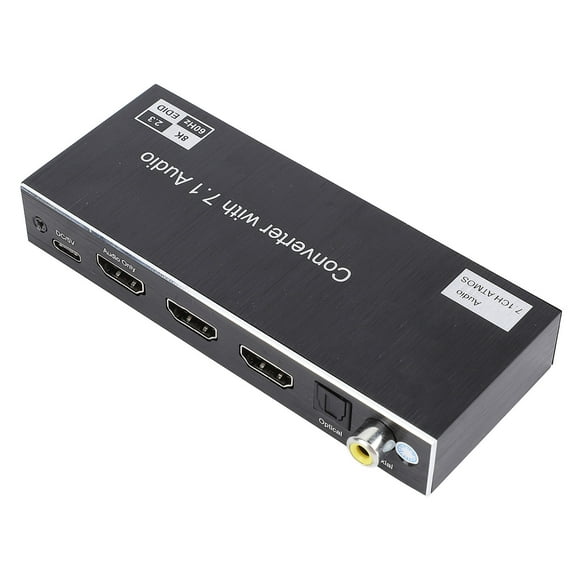 8K HD Multimedia Interface Splitter, 1 in 2 Out, 8K 60Hz, 4K 120Hz, for DTS HD, for TrueHD, for AC3, for 3D, 40Gbps HD Multimedia Interface Splitter for HDTV STB DVD Projector