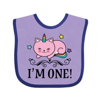 Inktastic First Birthday Unicorn Cat Girls Girls Baby Bib