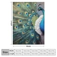 thumbnail image 4 of Shiartex Peacock Feathers Soft Cozy Printed Blanket & Throw for All Seasons - Flannel Material - Lightweight & Anti-Wrinkle - Perfect Gift 40x50in, 4 of 6