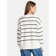 thumbnail image 3 of Time and Tru Women's V Neck Pullover Sweater, Lightweight, Sizes XS-XXXL, 3 of 5